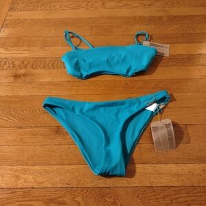 IMSY NWT Jade Teal Turquoise Bikini Set Size Large Reversible Swimsuit $115.98